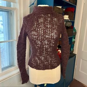 Brown knit turtleneck